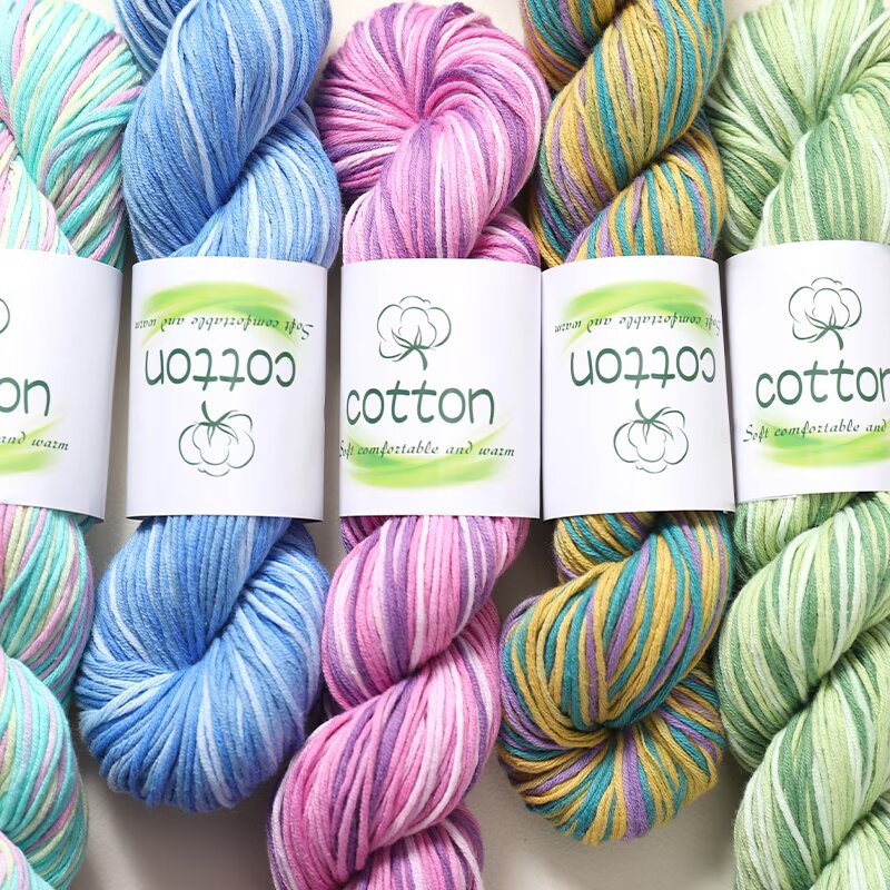 100% Cotton Space Dyed Yarn 【50g/Skein】