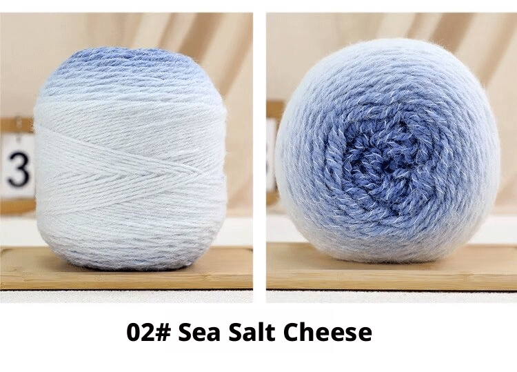 Lightweight mist-colored gradient hand-knitted yarn (200g/ball)