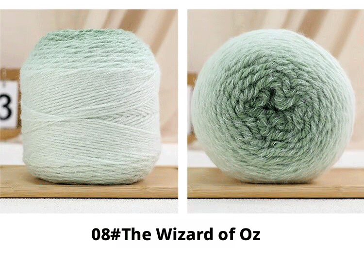 Lightweight mist-colored gradient hand-knitted yarn (200g/ball)