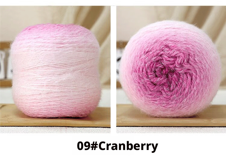 Lightweight mist-colored gradient hand-knitted yarn (200g/ball)