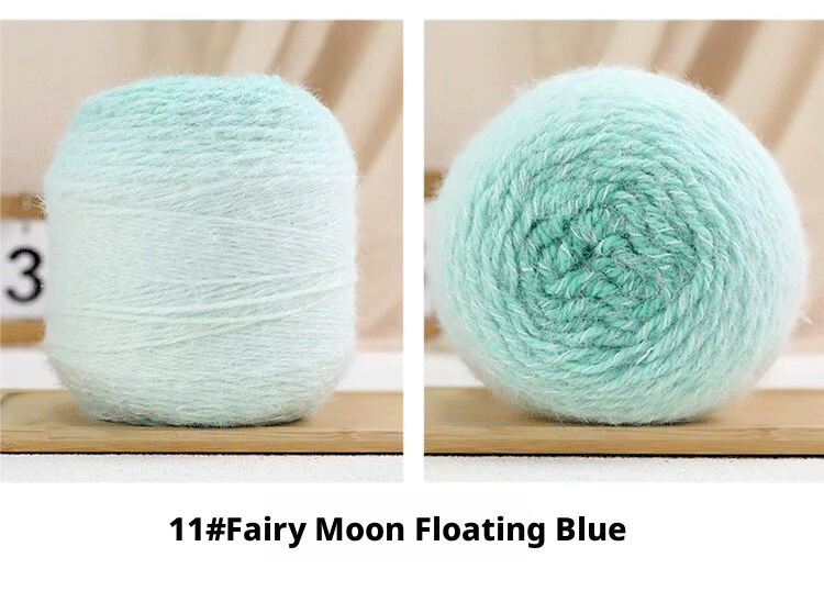 Lightweight mist-colored gradient hand-knitted yarn (200g/ball)