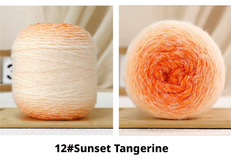 Lightweight mist-colored gradient hand-knitted yarn (200g/ball)