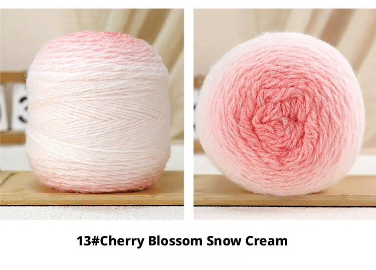 Lightweight mist-colored gradient hand-knitted yarn (200g/ball)