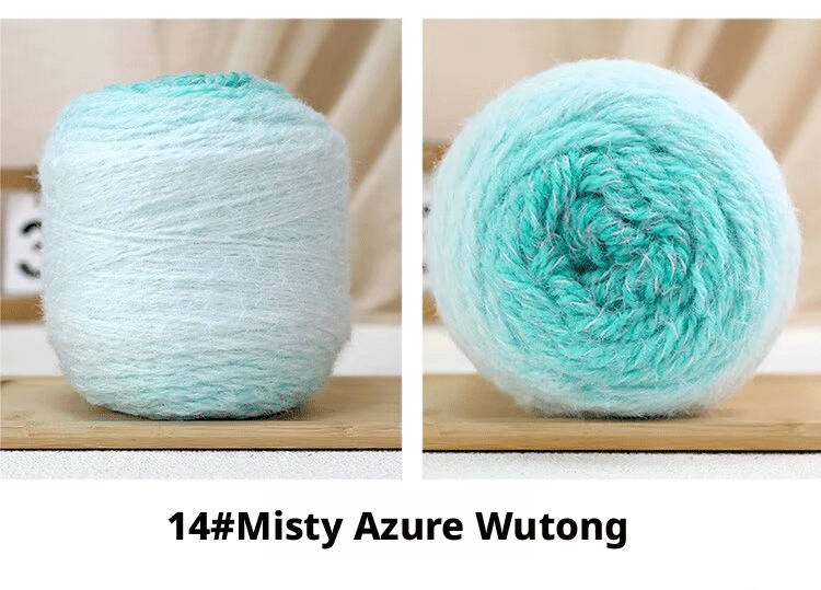 Lightweight mist-colored gradient hand-knitted yarn (200g/ball)