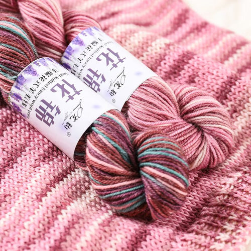100% Wool Fancy Space-Dyed Yarn [50g/skein]